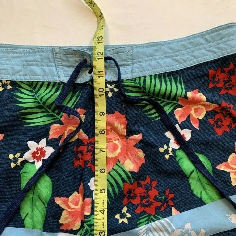 Burnside Board Shorts Swim Trunks Mens 36‎ Hawaiian Tropical Beach Colorful